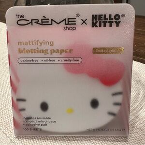 NEW Hello Kitty Mattifying Blotting Paper+Reusable Mirror Compact The Crème Shop